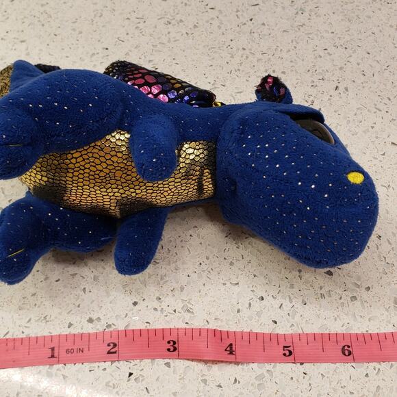 TY Beanie Baby Blue Dragon Saffire Blue Dragon Plush Doll 6 Inch - Picture 9 of 10